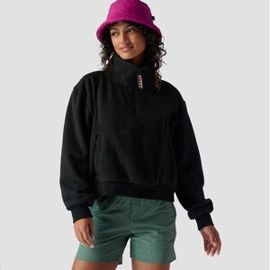 Cozy Black Women's Quarter-Zip Sweatshirt